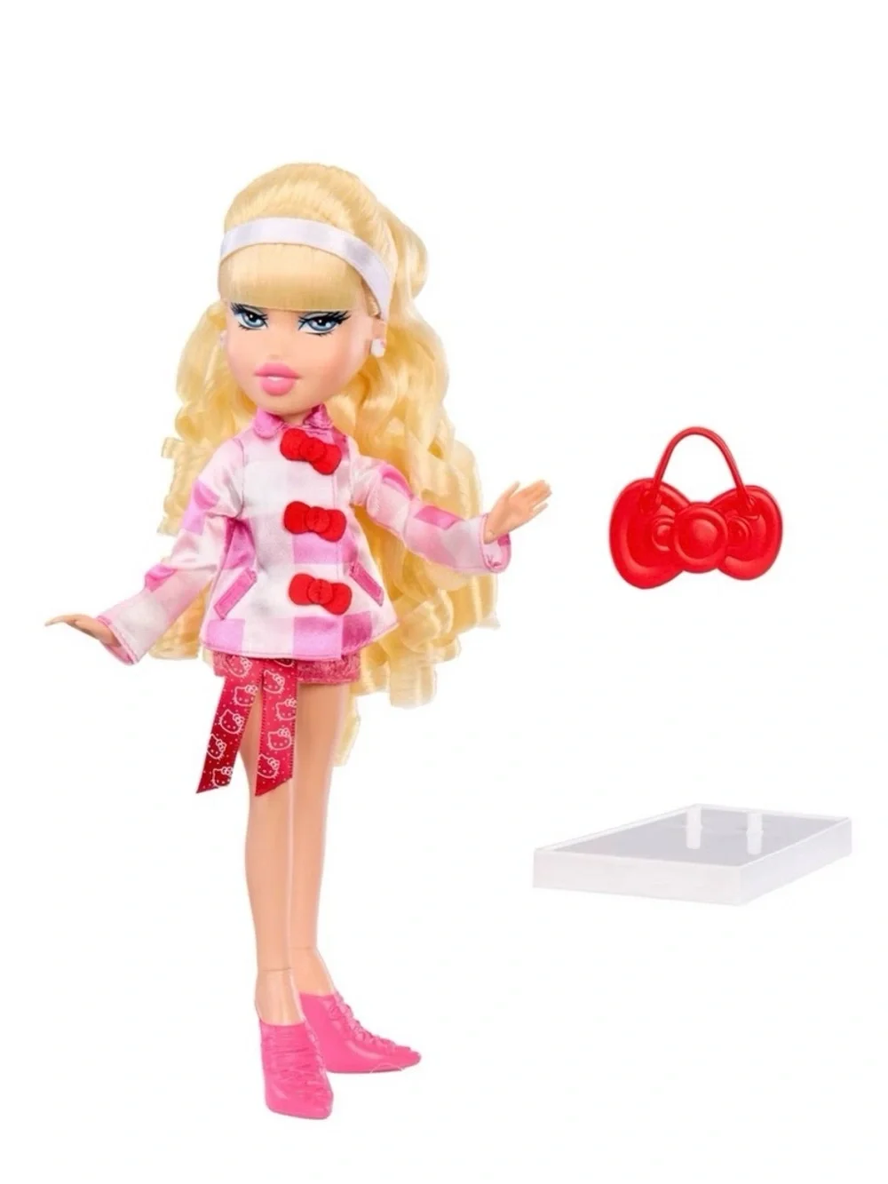 Hello Kitty Bratz Cloe Doll in Pink and Red Outfit